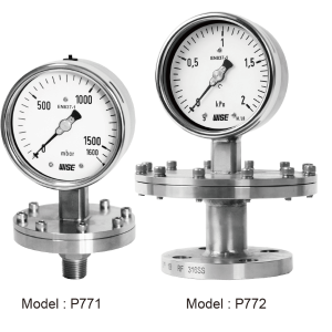 ĐỒNG HỒ ÁP SUẤT DẠNG MÀNG P770 (P771, P772) - WISE HÀN QUỐC