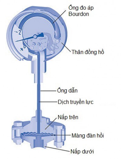 Đồng hồ áp suất Wise dạng ống Bourdon